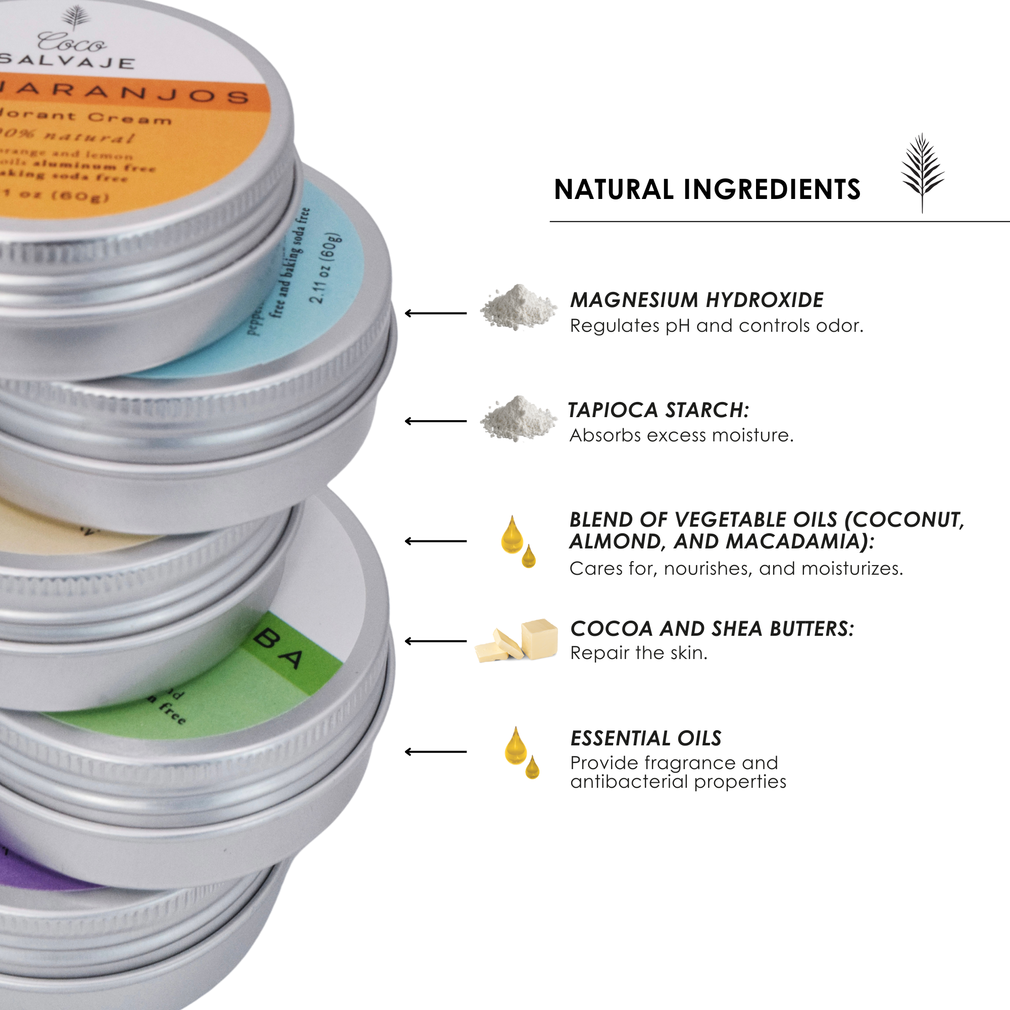 LOS NARANJOS All-Natural Deo: Baking Soda Free, Aluminum Free with Citrus Essential Oils