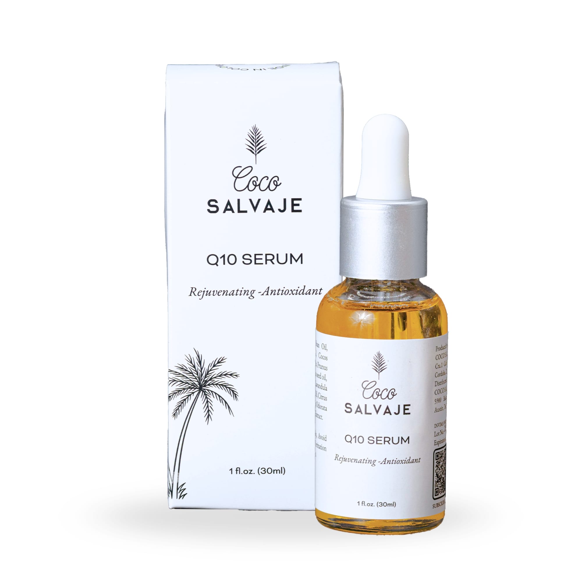 Facial Serum with Coenzyme Q10 Antioxidant and Rejuvenating