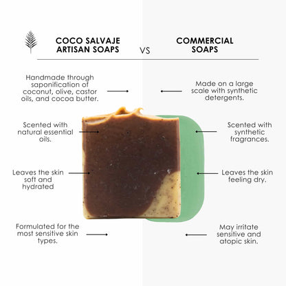 natural soap with an uplifting scent that brings freshness and well-being to the skin.