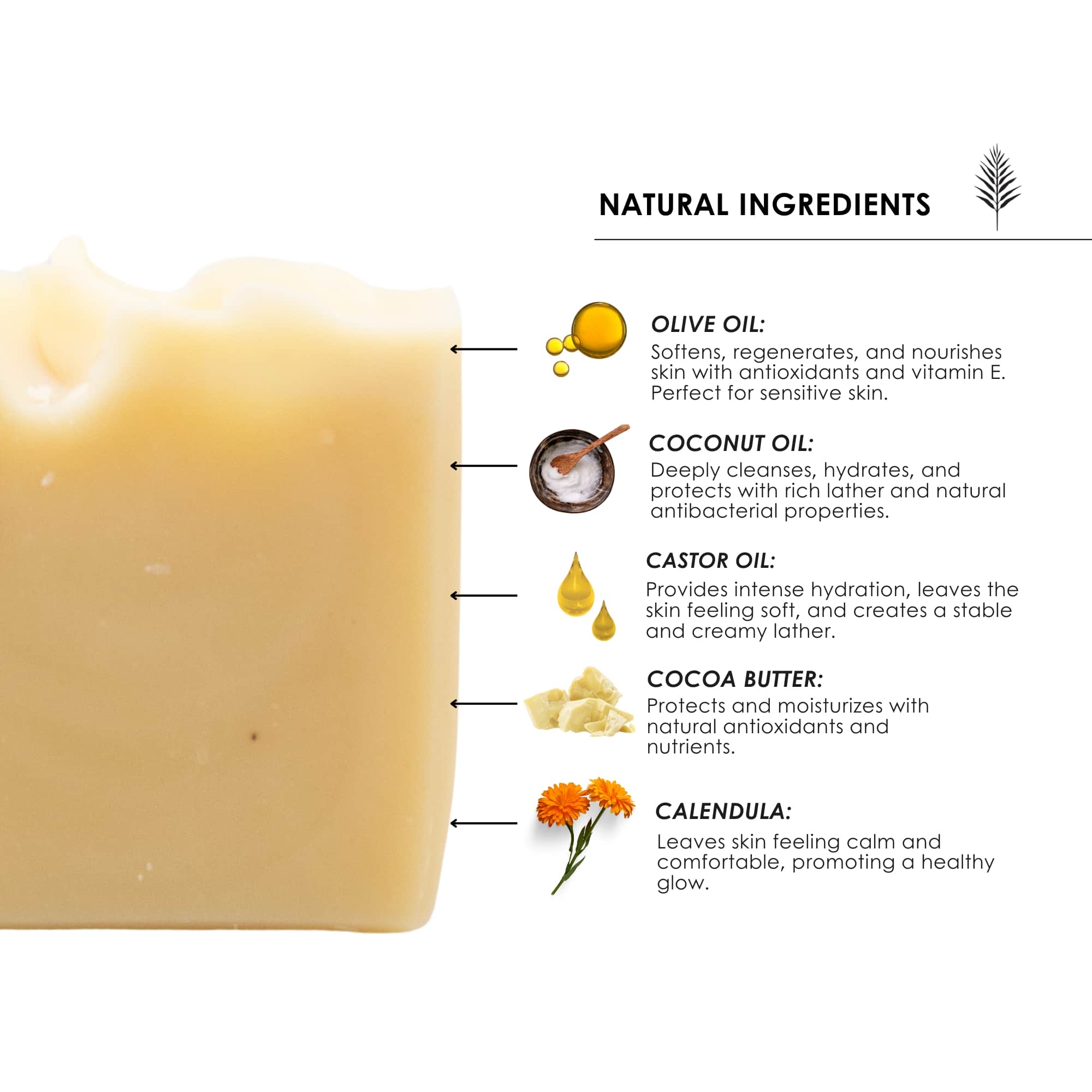 artisanal soap designed to relax the skin and provide a gentle, soothing cleanse.