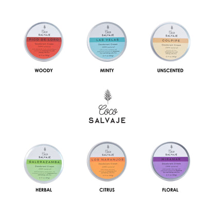coco salvaje cream deodorant. protects, hydrates, and keeps your skin fresh without toxins or aluminum.