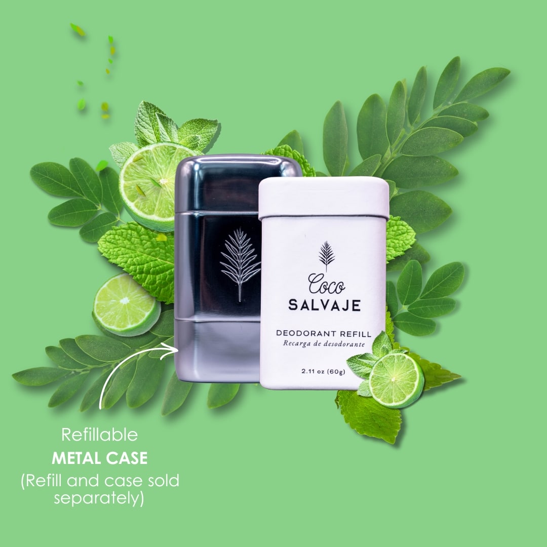 Herbal citrus deodorant stick, baking soda-free and aluminum-free. Natural and effective protection.