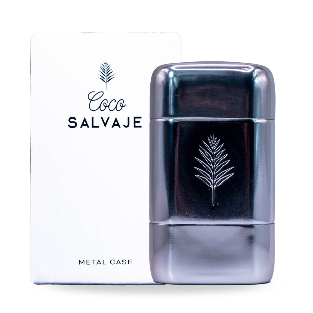 reusable metal case, durable and designed to carry your refills with style and purpose.