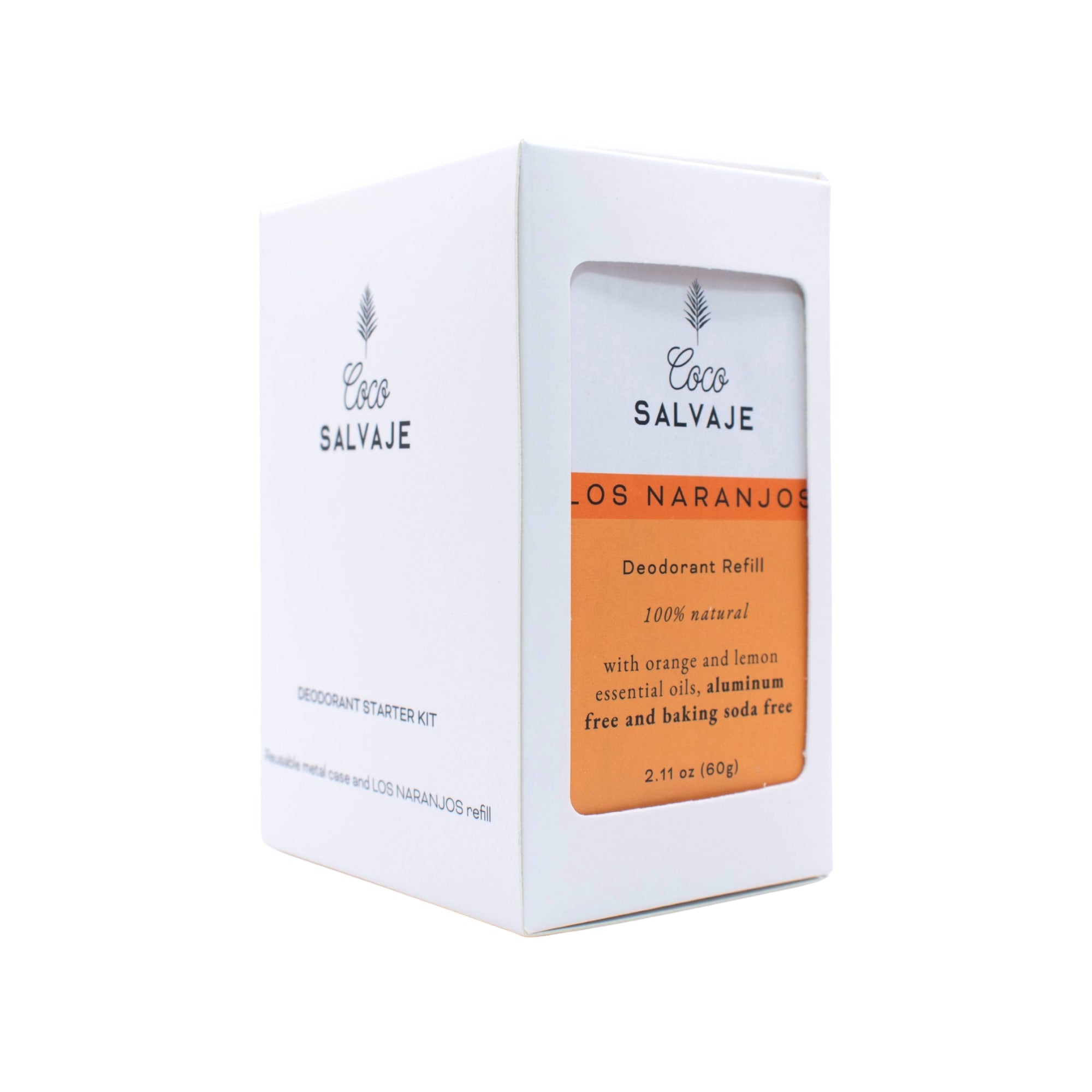 Deodorant Starter Kit – Reusable Metal Case and LOS NARANJOS Refill