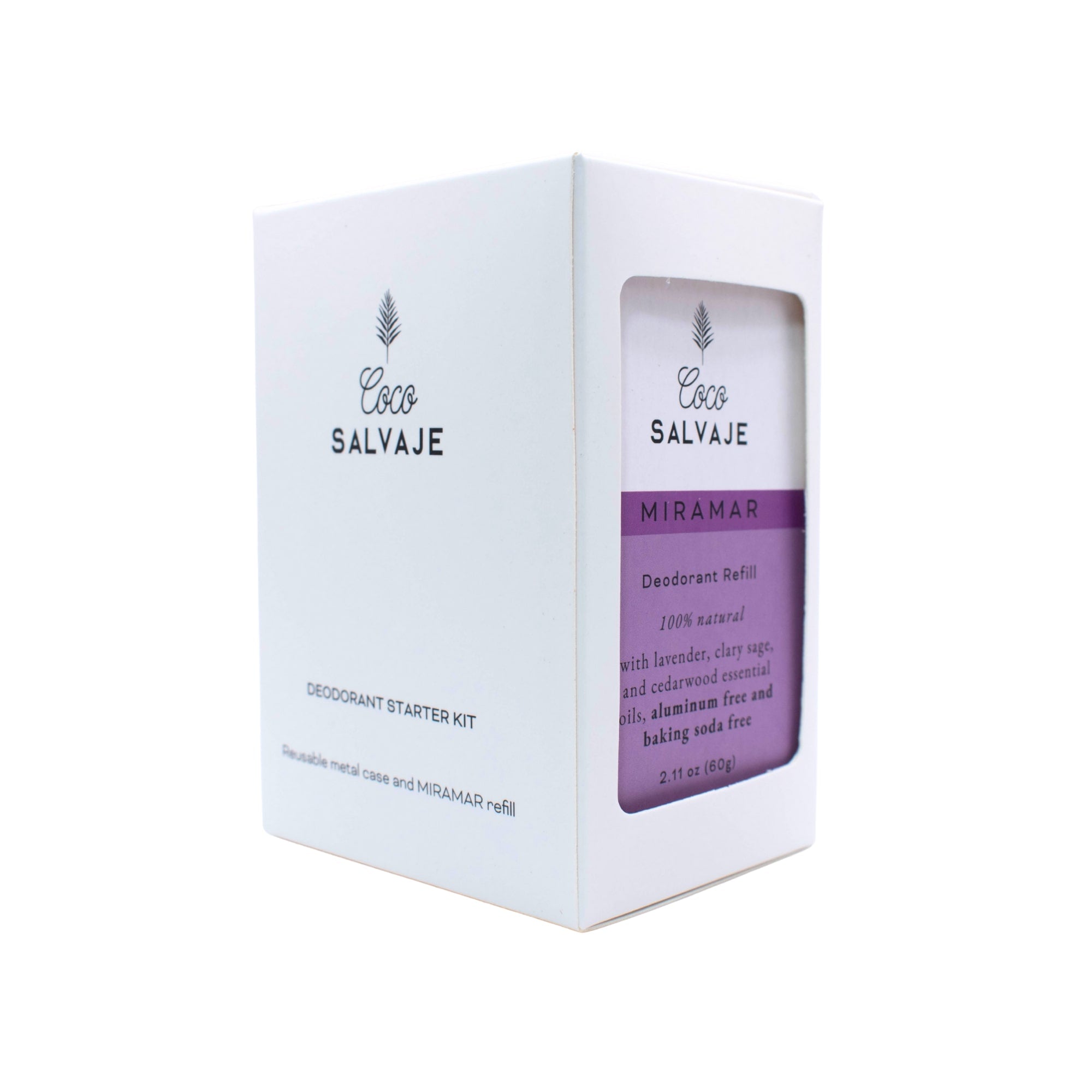 Deodorant Starter Kit – Reusable Metal Case and MIRAMAR Refill